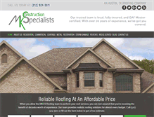 Tablet Screenshot of mkcsroofing.com